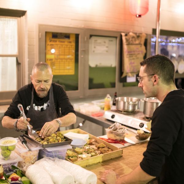 Simon serving up fast and fresh catering