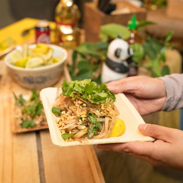 An asian inspired noodle dish