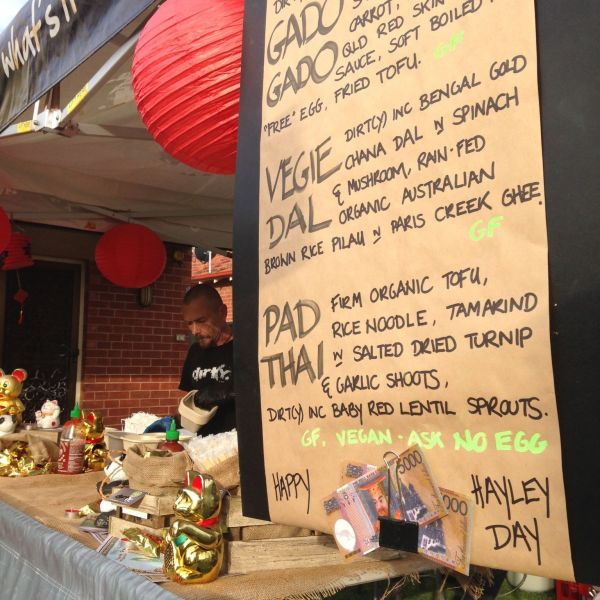 An example menu of the fast and fresh catering